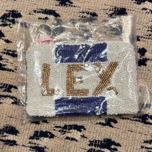 Beaded LEX Keychain Pouch